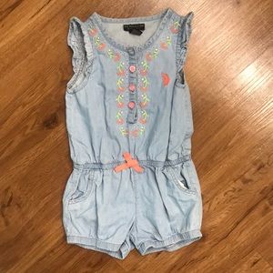 Girl’s Size 5 Denim Polo Romper